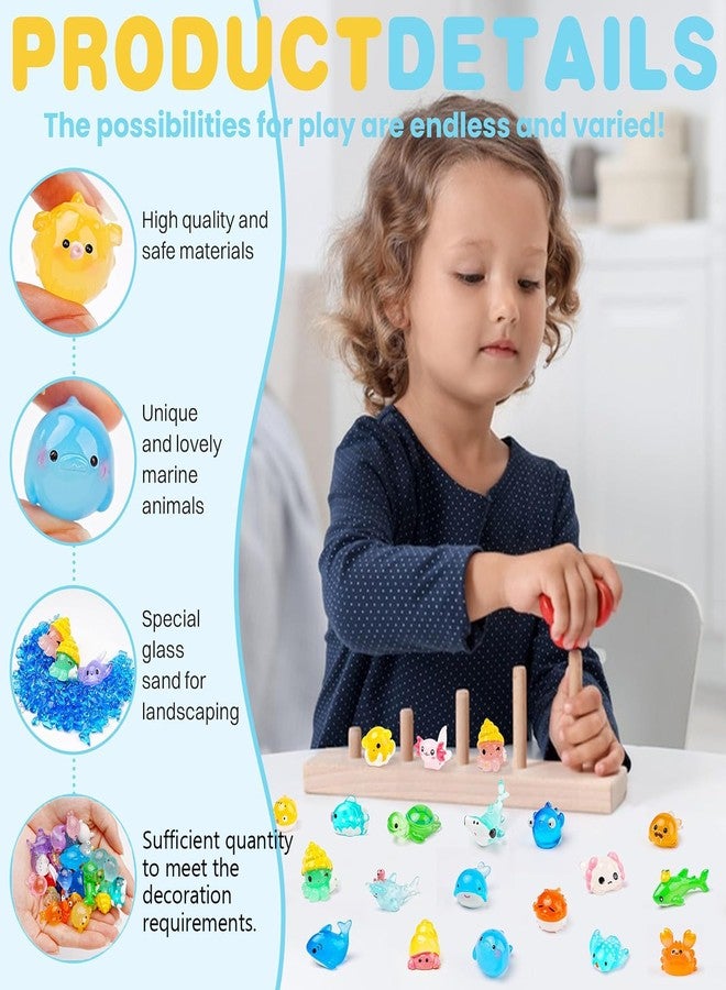 LLTDMEST 100+pcs Ocean Mini Resin Animals 78 Styles Tiny Sea Resin Animals Figurines Miniature Little Plastic Animal for Garden Micro Landscape DIY Fish Tank Aquarium Potted Gift Dollhouse Décor - Image 3